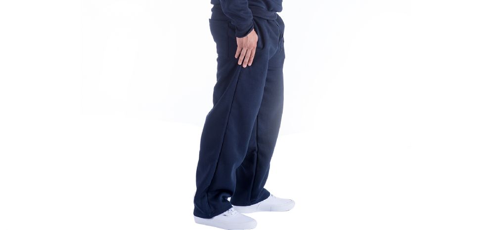 mens open leg sweatpants