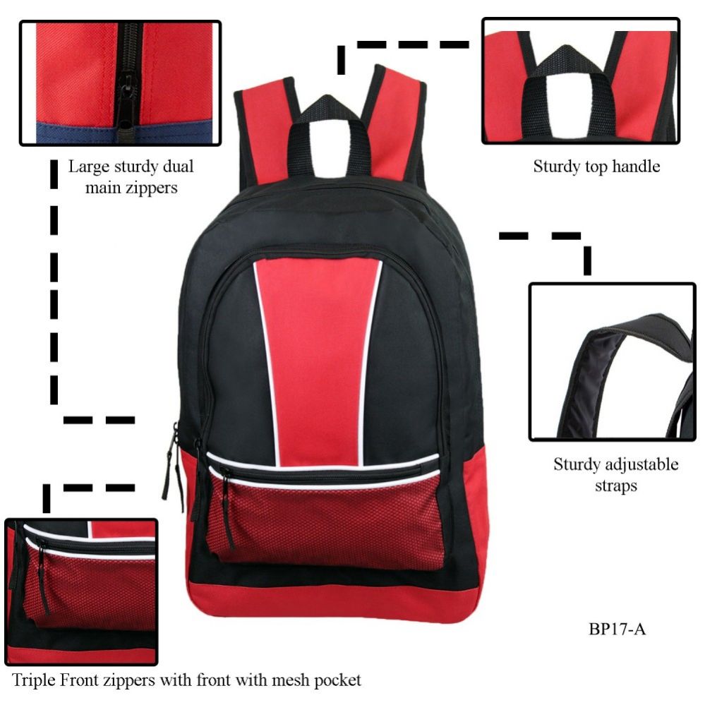 24 Wholesale Kids Sport Backpacks in 8 Assorted Styles with - 1.8 oz ...