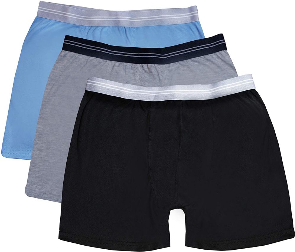 36 Wholesale Mens 100 Cotton Boxer Briefs Underwear Assorted Colors Medium At 