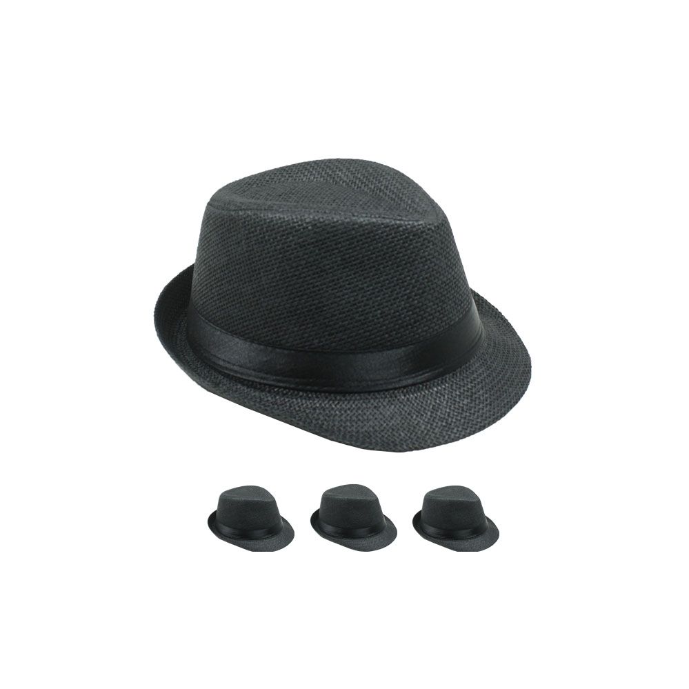 kids black fedora hat