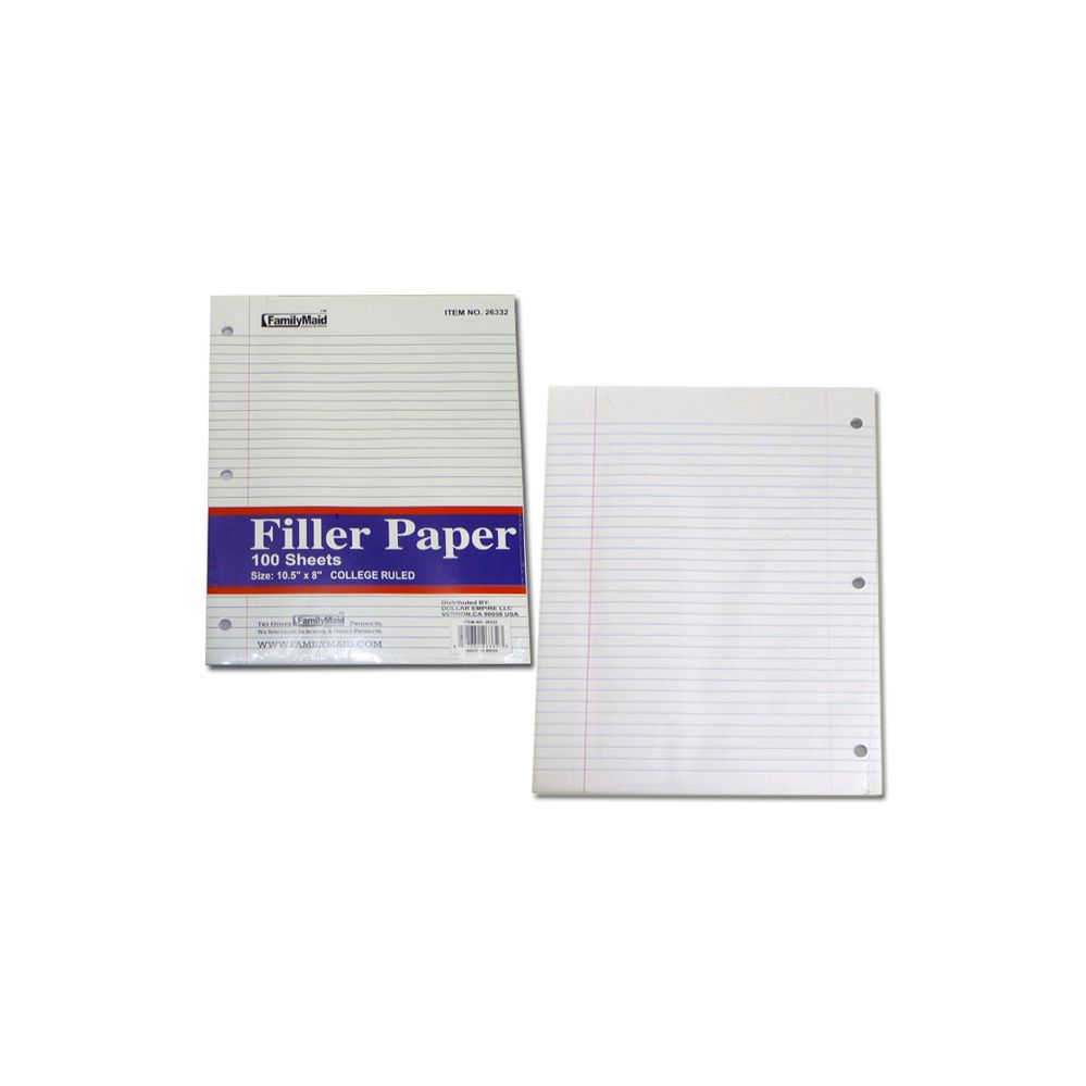 48 Wholesale Filler Paper 10.5