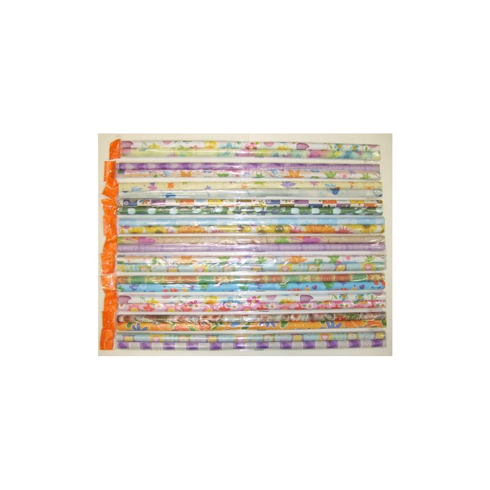 300 Wholesale 2 Rolls Wrapping Paper Assorted Designs, Each Roll 27.5