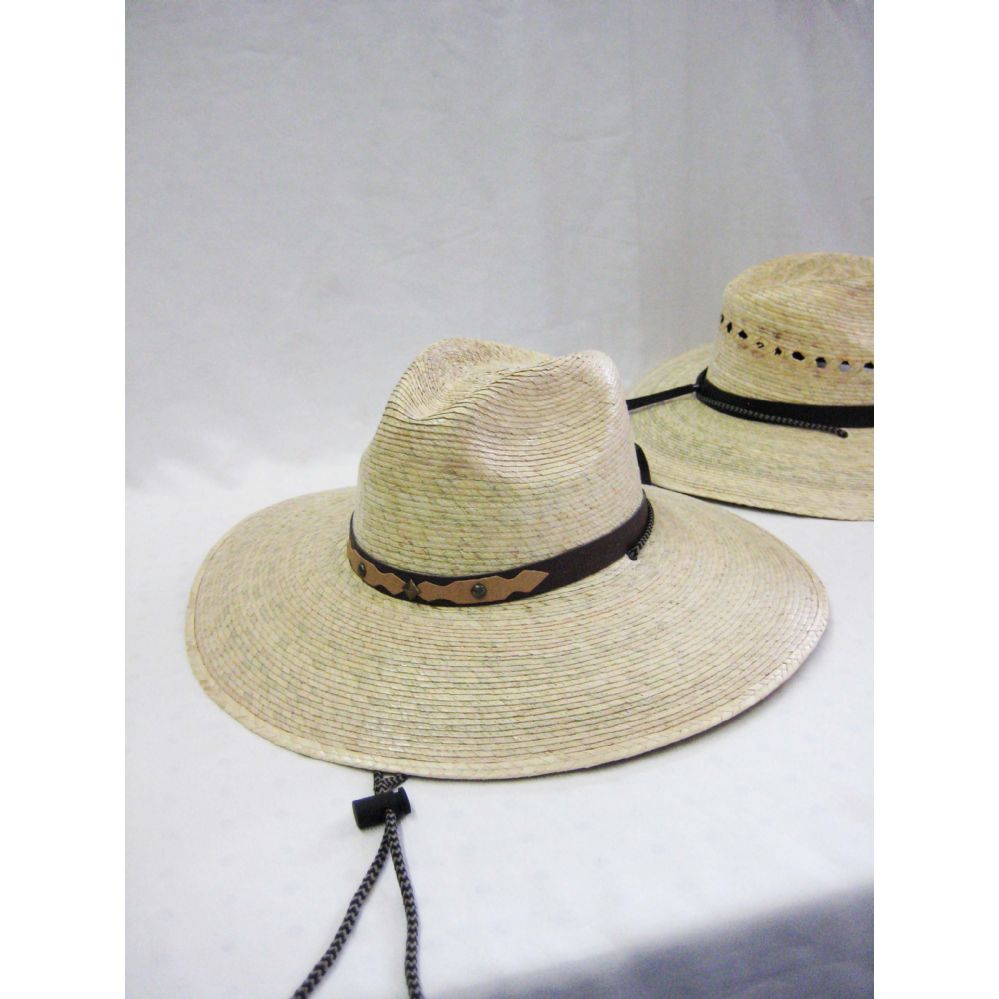 24 Wholesale Mens Straw Hat in Beige 