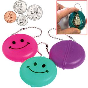 432 Wholesale SMILEY FACE COIN PURSE KEY CHAINS - at - www.bagsaleusa.com