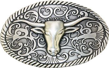 bull belt buckle