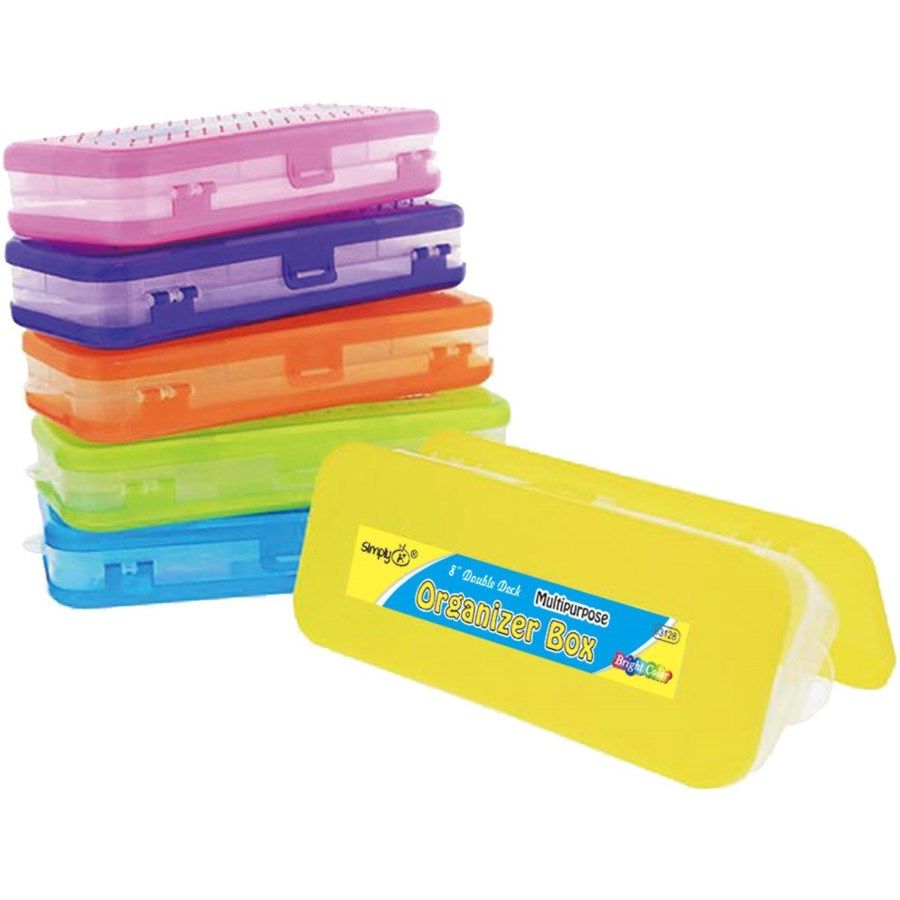 96 Wholesale Pencil Box 2 Layers - at - wholesalesockdeals.com