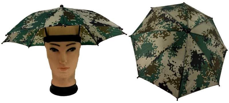 camo umbrella hat