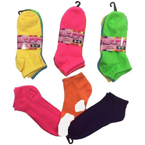 Wholesale Deal On Womens Neon Colored Ankle Socks - at ...