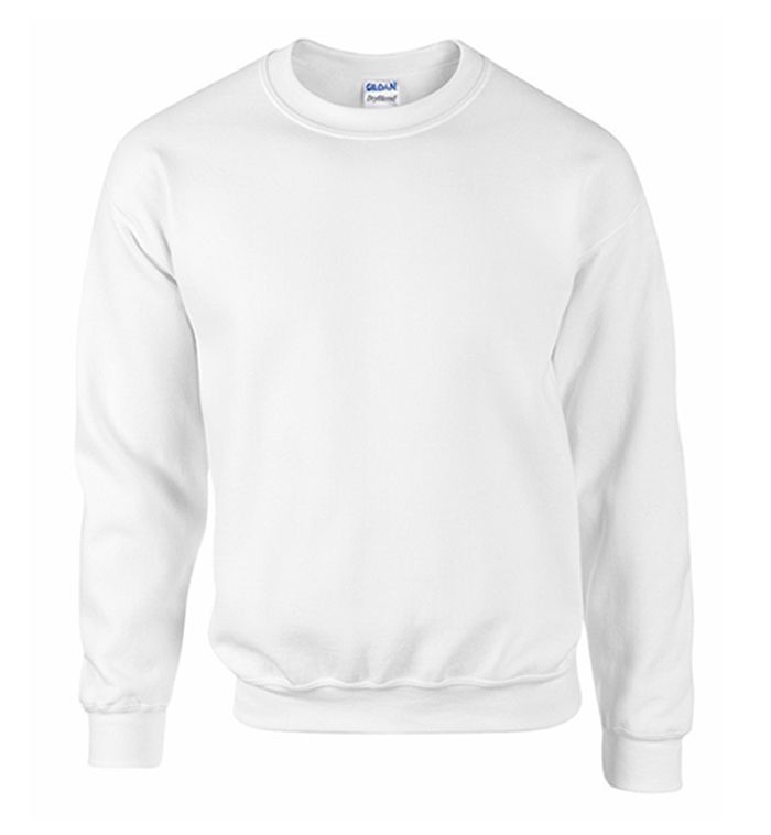 white plain crew neck