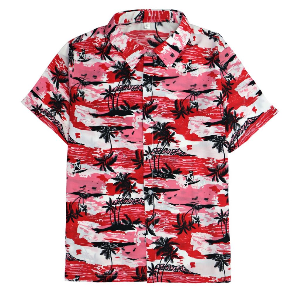 red hawaiian shirt mens