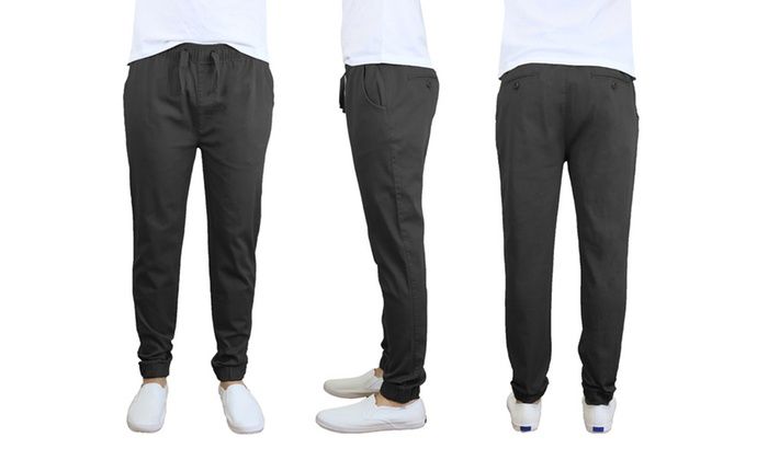 black twill joggers mens