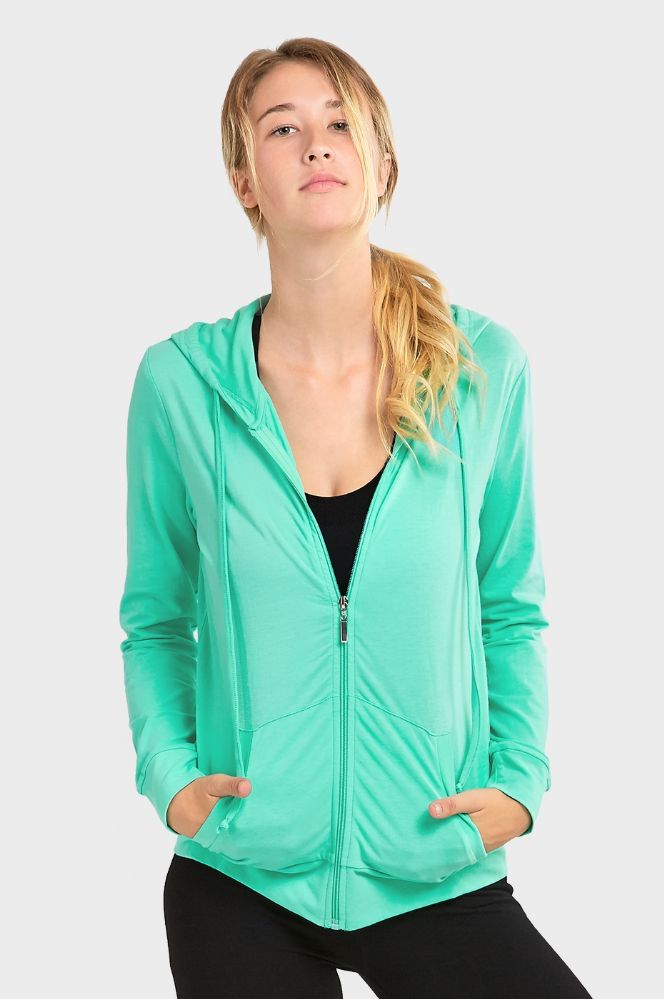 ladies mint green hoodie