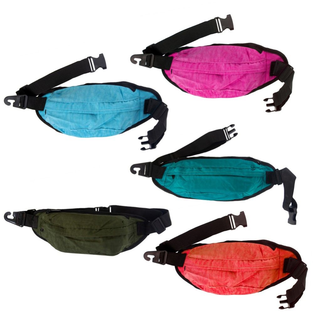 24 Wholesale Water Resistant Large Bulk Fanny Packs Belt Bags In 5 ...