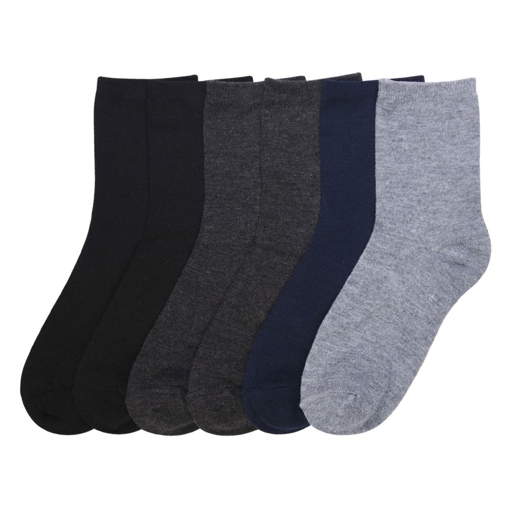 216 Wholesale Boy's Plain Crew Socks Assorted - at - wholesalesockdeals.com