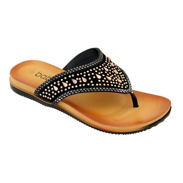 30 Wholesale Women's Rhinestone Flip Flop In Black - at ...