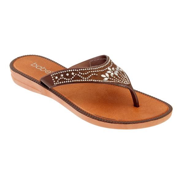 40 Wholesale Womens Rhinestone Flip Flop In Brown - at ...