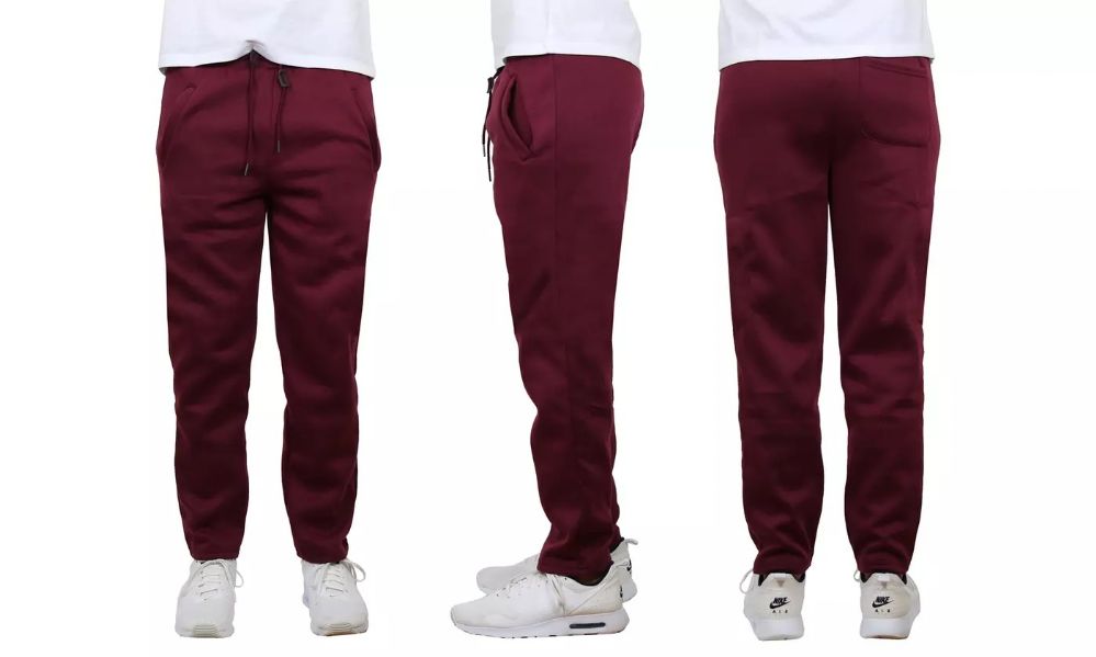 boys burgundy sweatpants