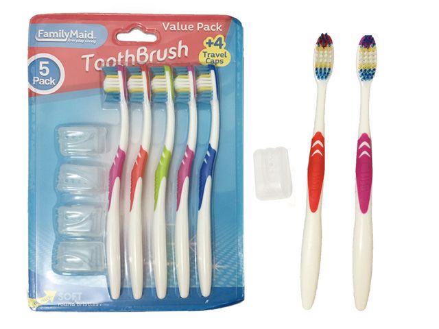 72 Wholesale Toothbrushes 5 Piece Set - at - wholesalesockdeals.com