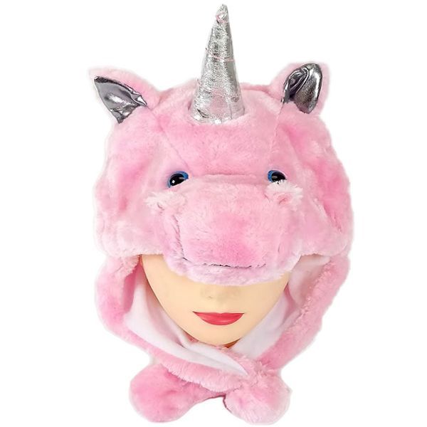 large plush pink unicorn