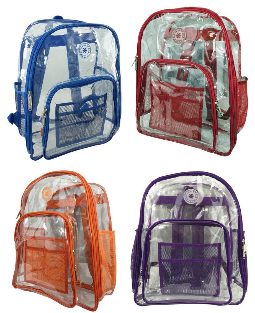 20 Wholesale 17" Clear Backpacks at